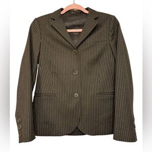 Theory Brown Pinstriped Blazer size Small